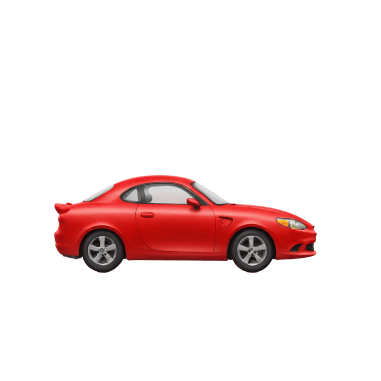 genmoji : the red pig car