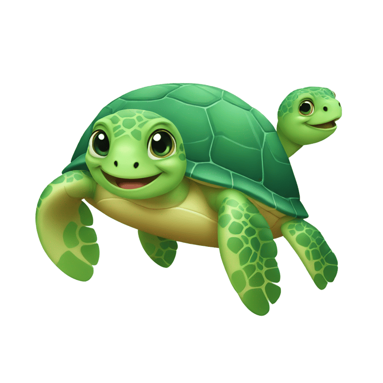 genmoji: A cute sea turtle