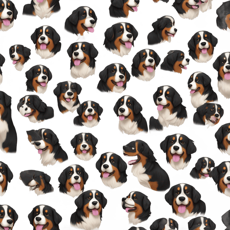 genmoji: bernese moutain dog with tuksedo