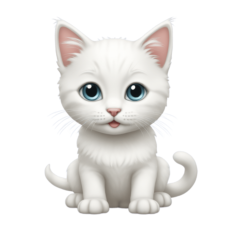 genmoji: Little white kitten