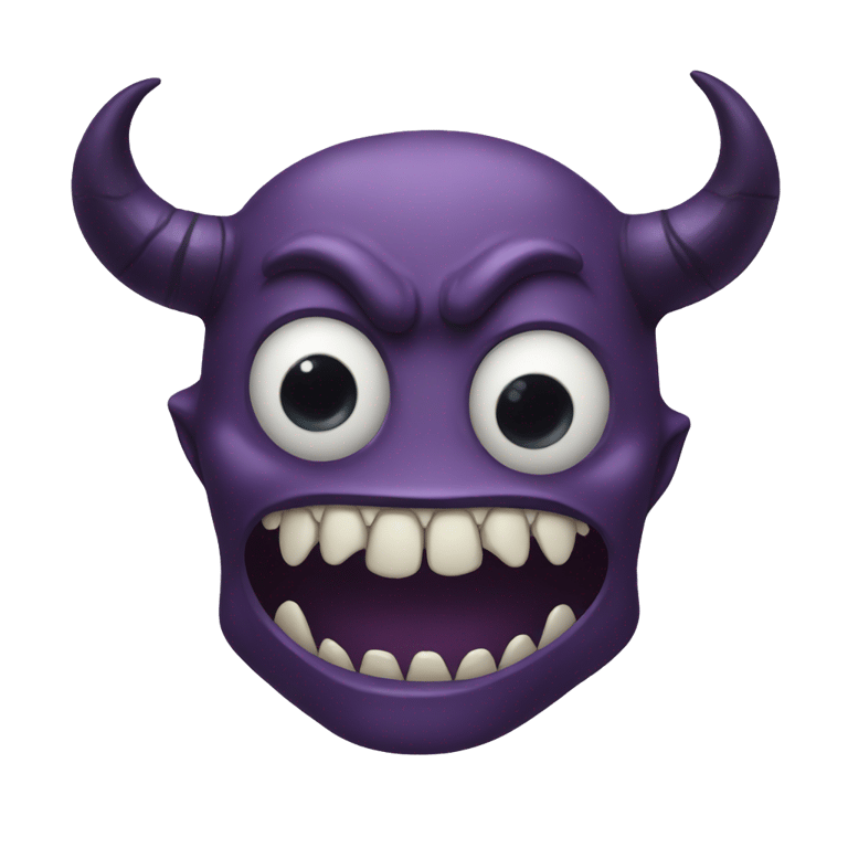 genmoji : Démon avec de nombreux yeux et dents