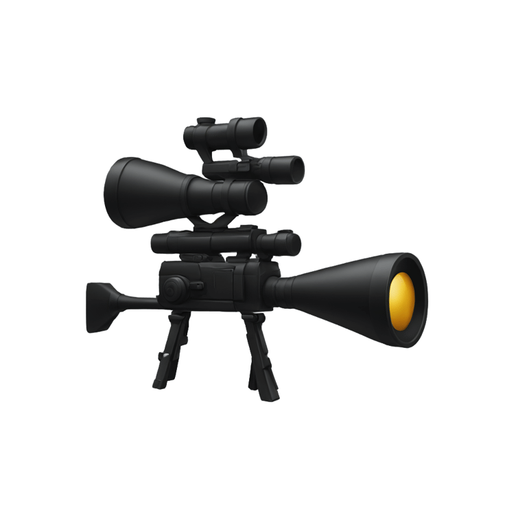 genmoji : A black canon shooting