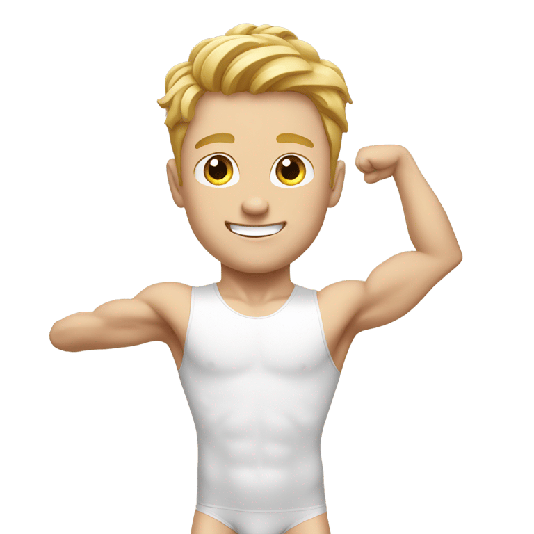 genmoji: white man gymnastics