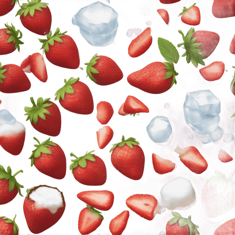 genmoji: strawberry açaí base, coconut milk, water, ice