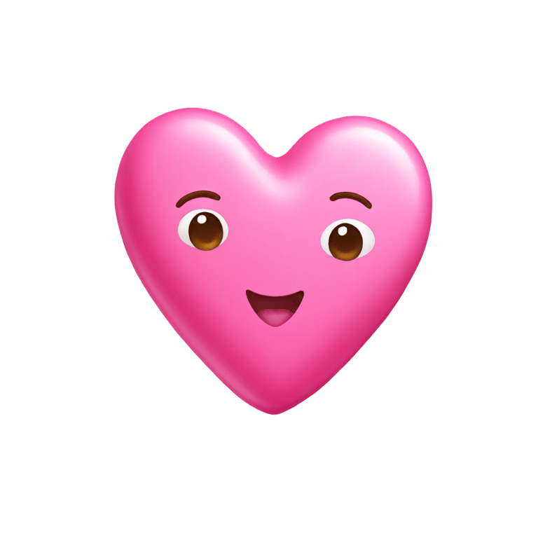 genmoji: A pink heart-shaped sugar candy