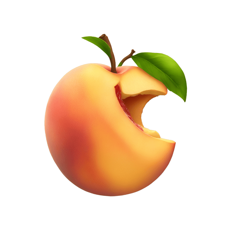 genmoji: Biting a peach