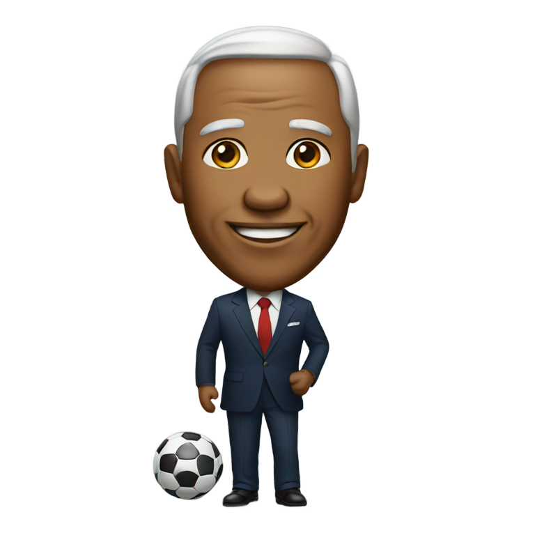 genmoji: President playing soccer