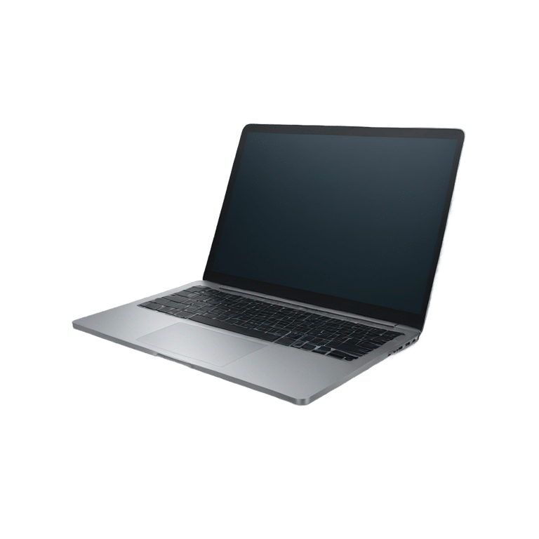 genmoji: mackbook with dark screen