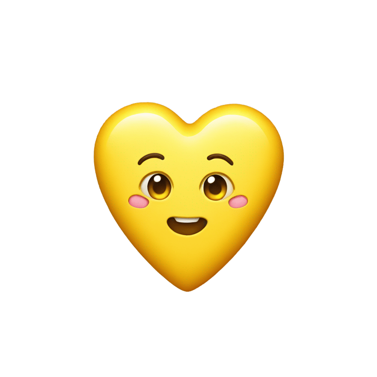 genmoji: AN YELLOW HEART-SHAPED CANDY