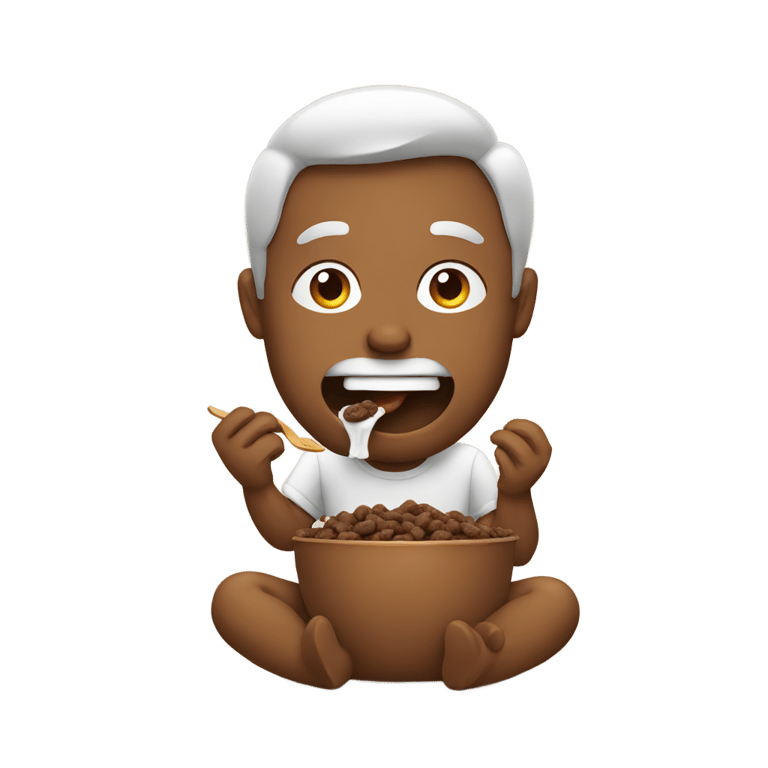 genmoji: man eating poop