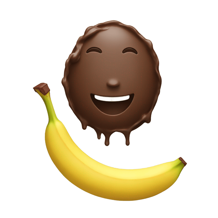 genmoji: Chocolate on a banana