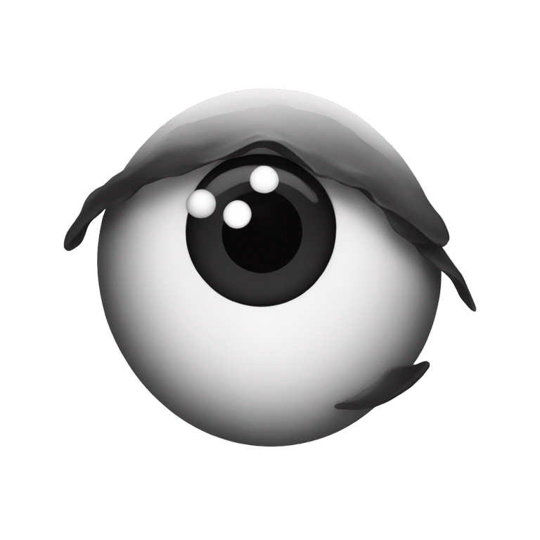 genmoji: Black and white eyebal