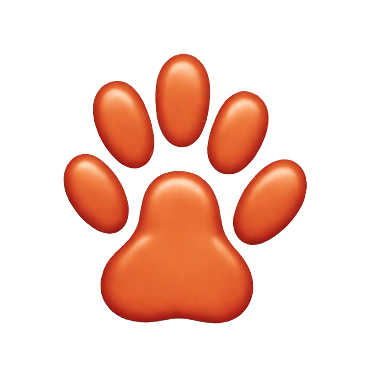 genmoji: red cat's paw