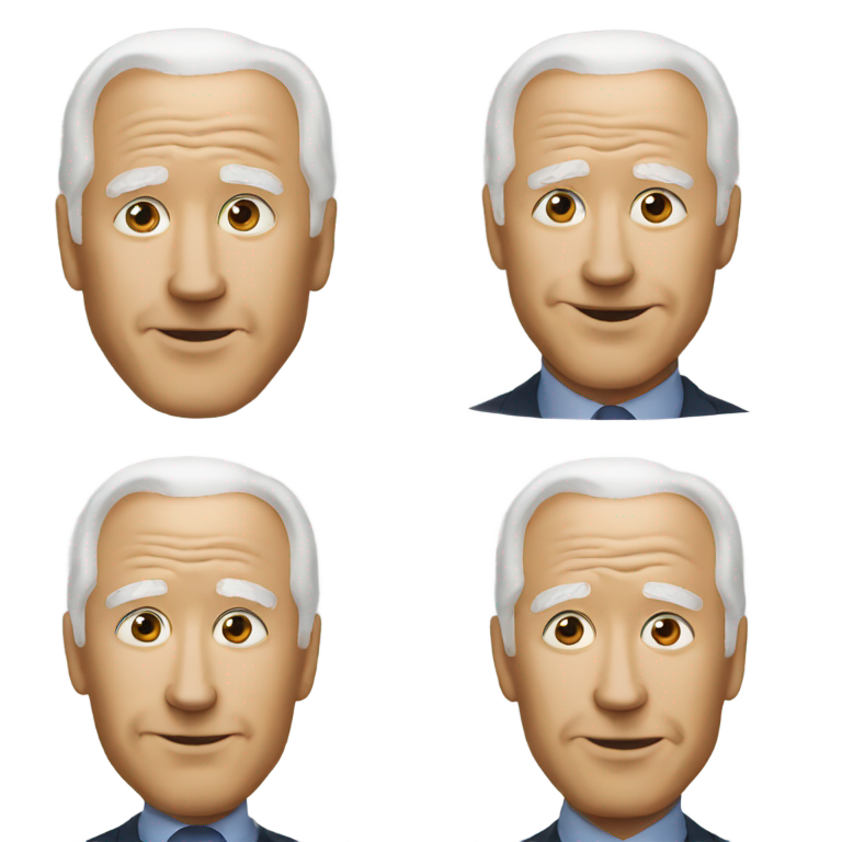 genmoji: joe biden with two noses