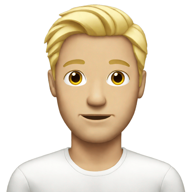 genmoji: white man blonde hair