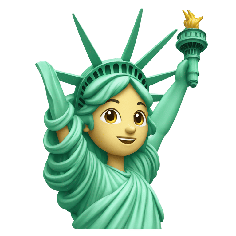 genmoji: statue of liberty