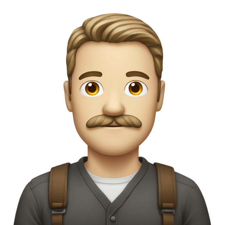 genmoji: a white guy with a small mustash