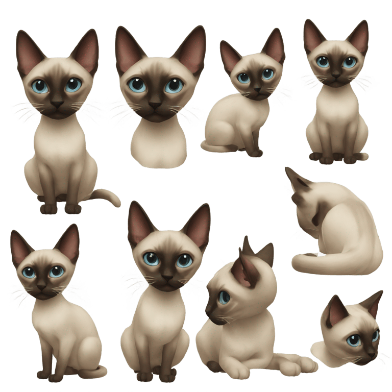 genmoji: siamese cat the sims