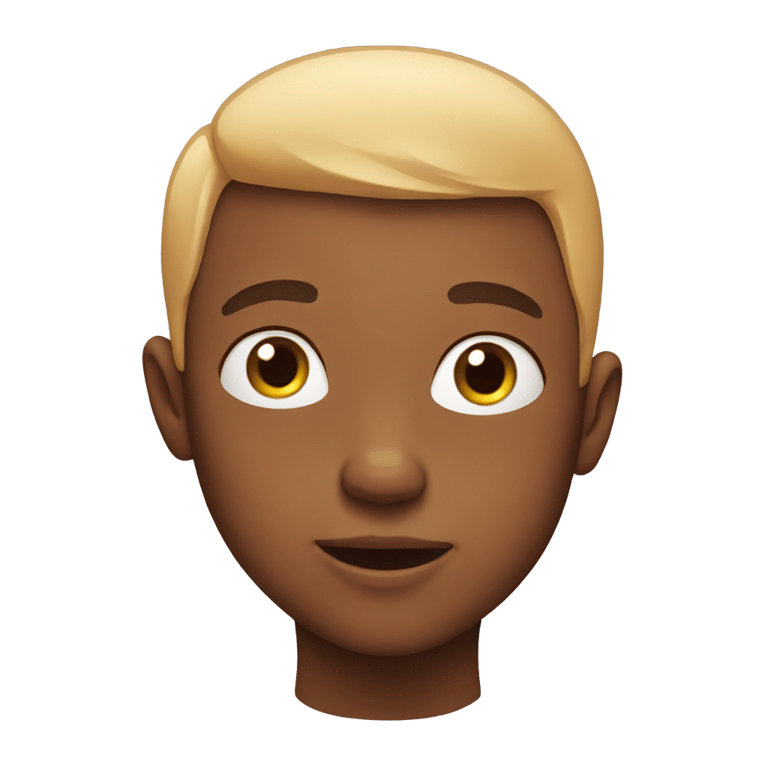 genmoji: A boy surprise without hairs