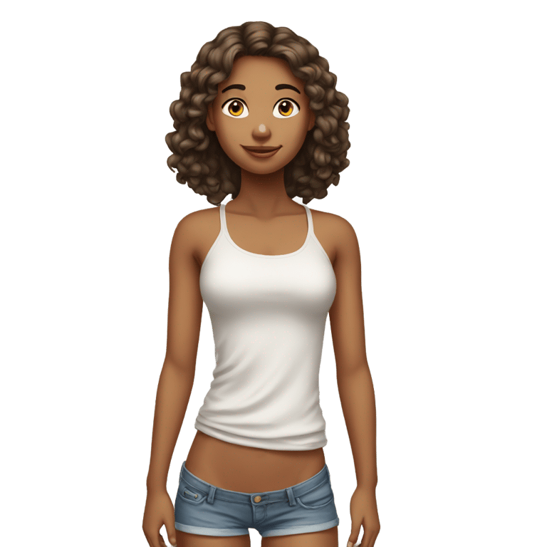 genmoji: Topless 8th grade girl