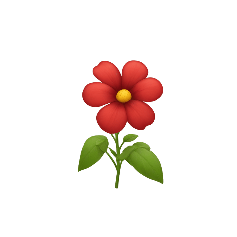 genmoji: red flower