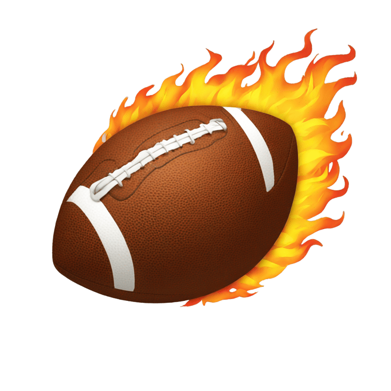 genmoji: Football on fire