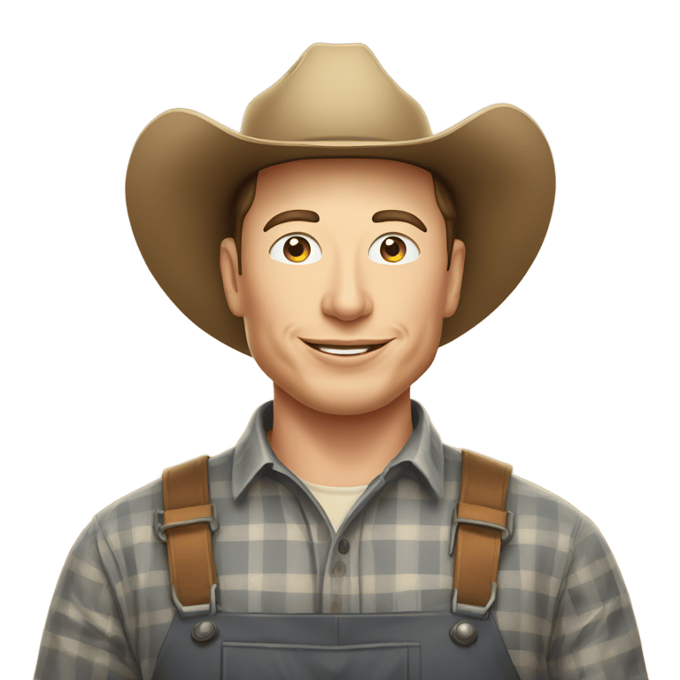 genmoji: Elon Musk as a Farmer