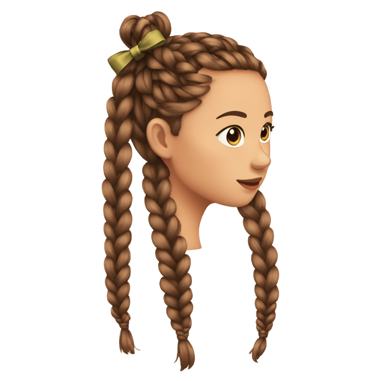 genmoji: Braids with bow