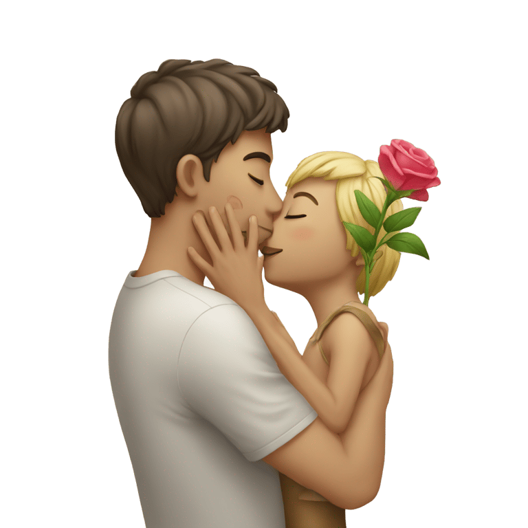 genmoji: Human kissing flower