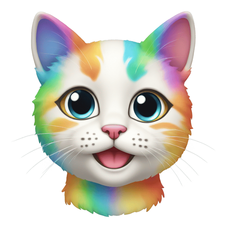 genmoji: A rainbow kitten face