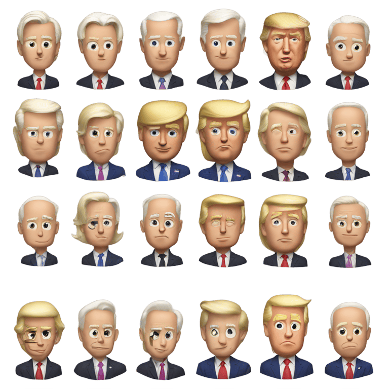 genmoji: 75% Joe Biden 25% Donald Trump