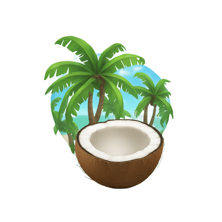 genmoji: Coconut + Ocean