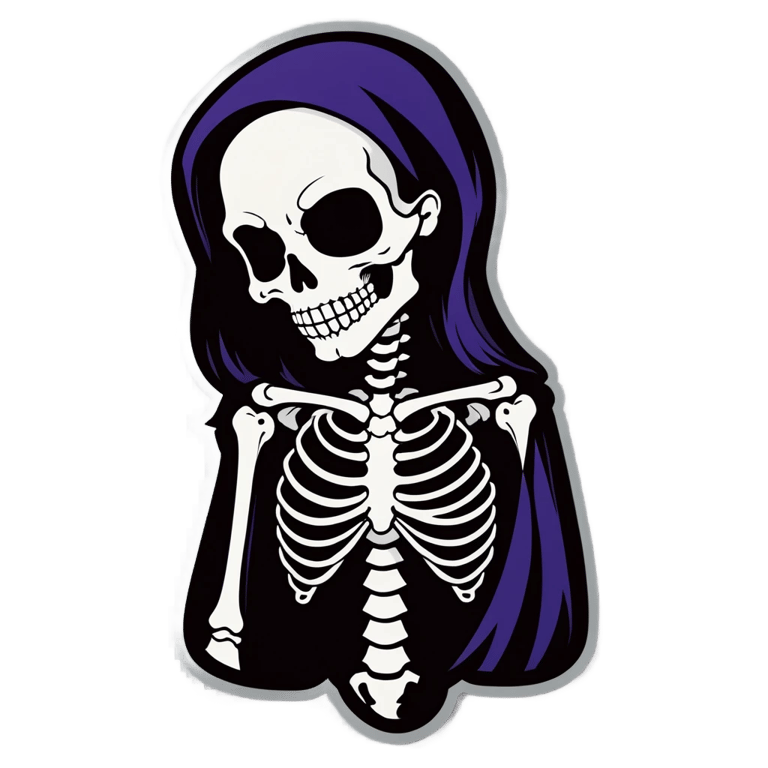 genmoji：sexy cute skeleton girl with big tits