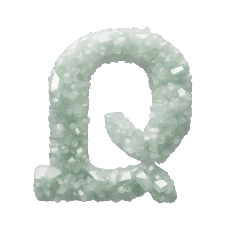 genmoji: Letter q made out of quartz