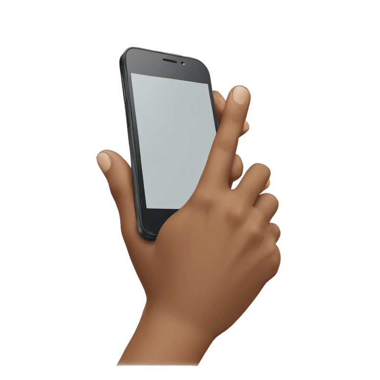 genmoji: One hand ready to keep a phone