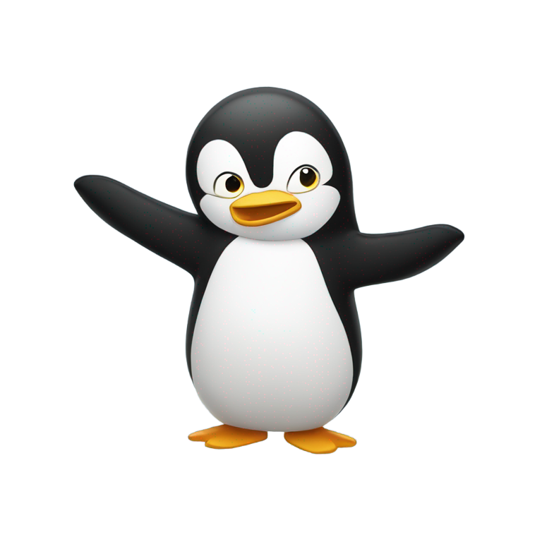 genmoji: un pingouin qui dab