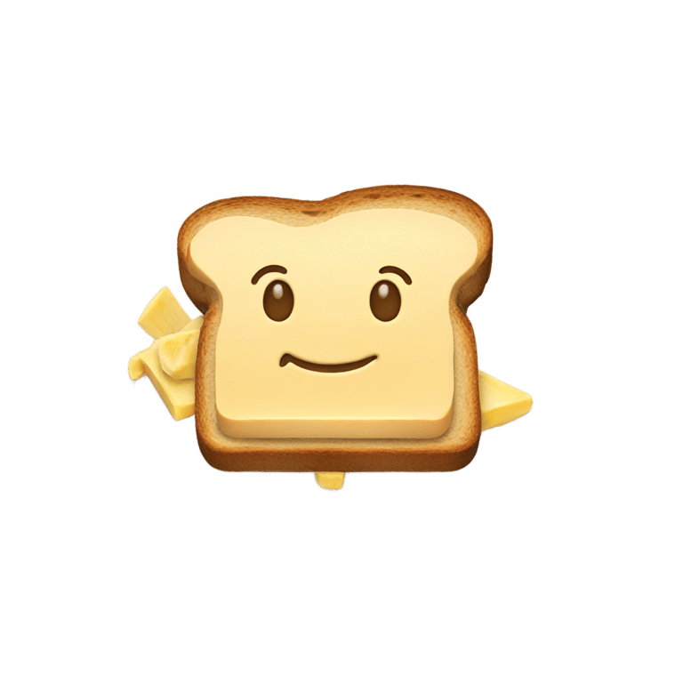 genmoji: Toast with peanut butter and banana