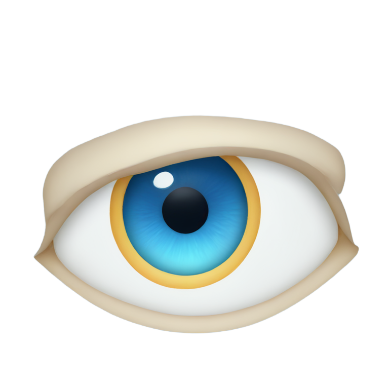 genmoji: blue eye outline
