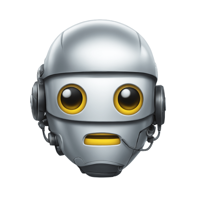 genmoji: A robot with blindfolded eyes