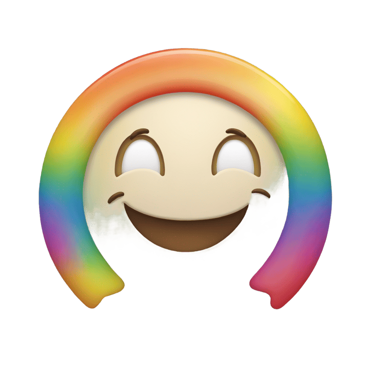 genmoji: Rainbow smiley face emoji