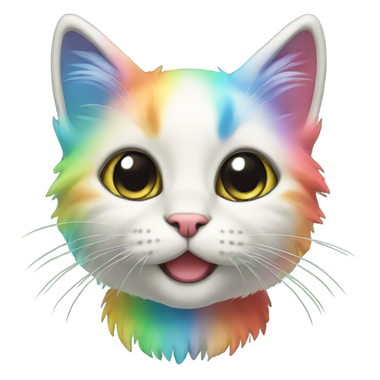 genmoji: A rainbow kitten