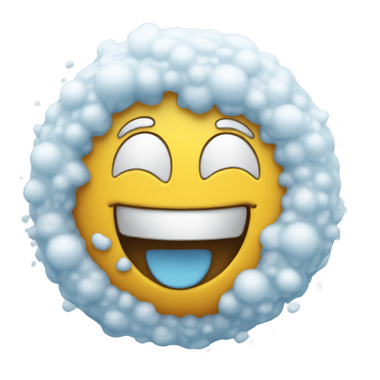 genmoji: an extremely cold happy face