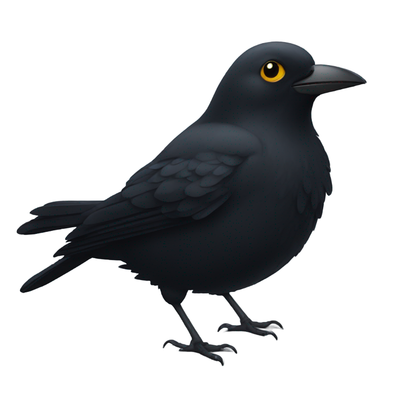 genmoji : Un oiseau noir