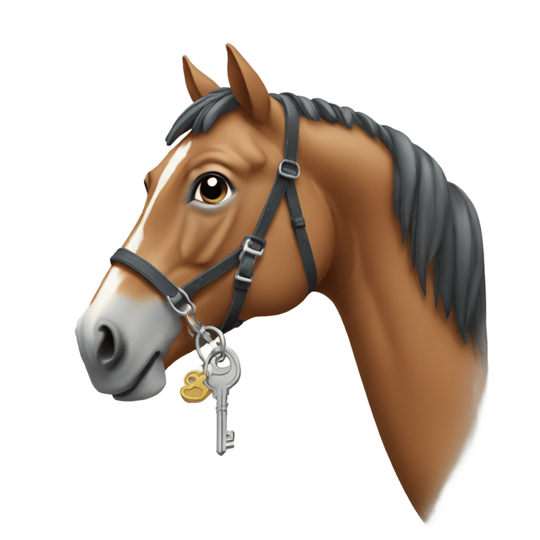 genmoji : Horse holding key