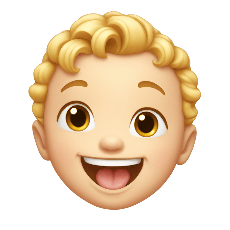 genmoji: Cute, laughing baby, pov