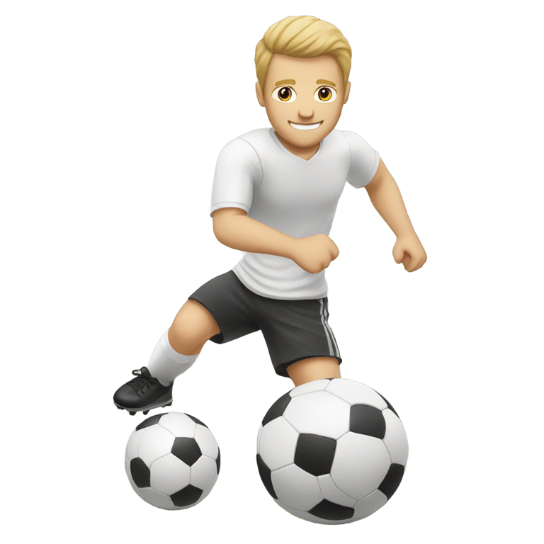 genmoji: white man playing soccer