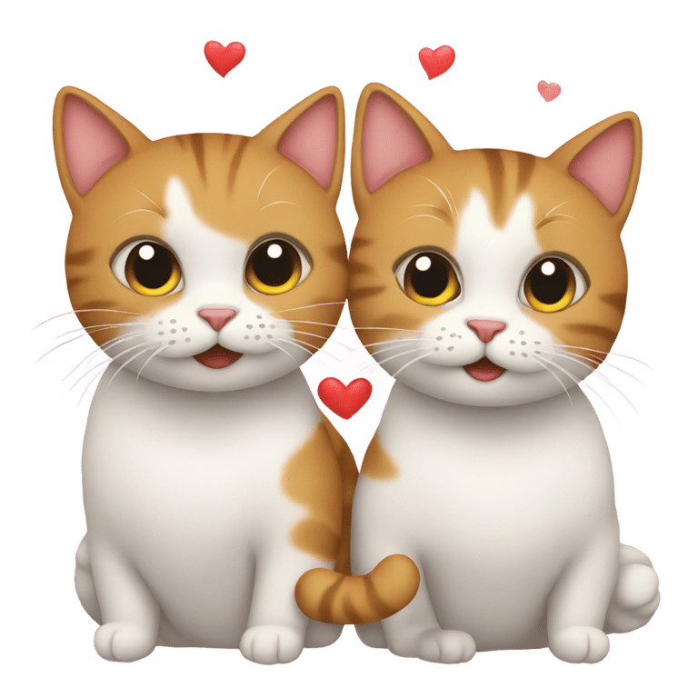 genmoji: 2 Cats in Love