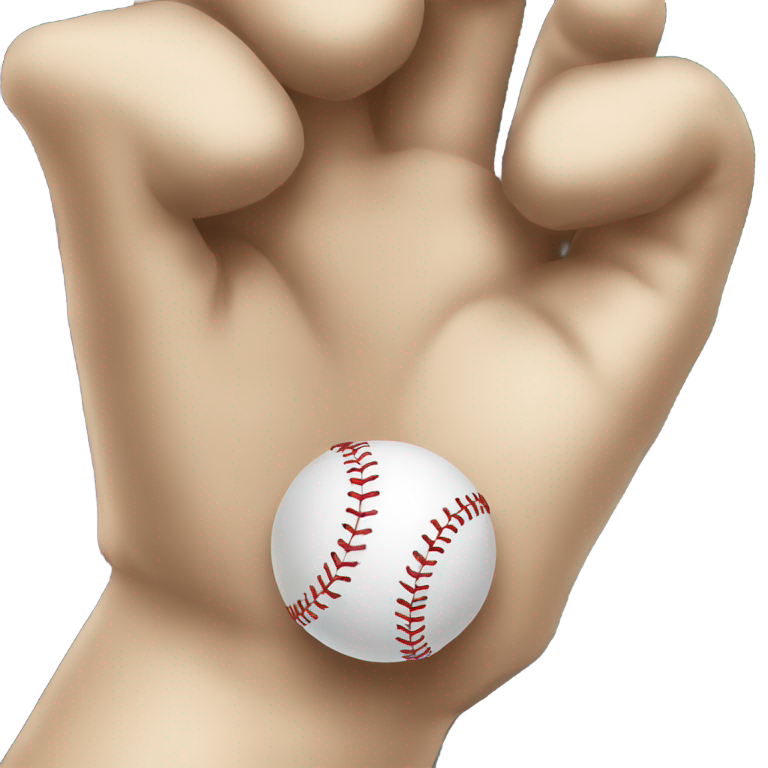 genmoji: A baseball ball in the baseball bet.