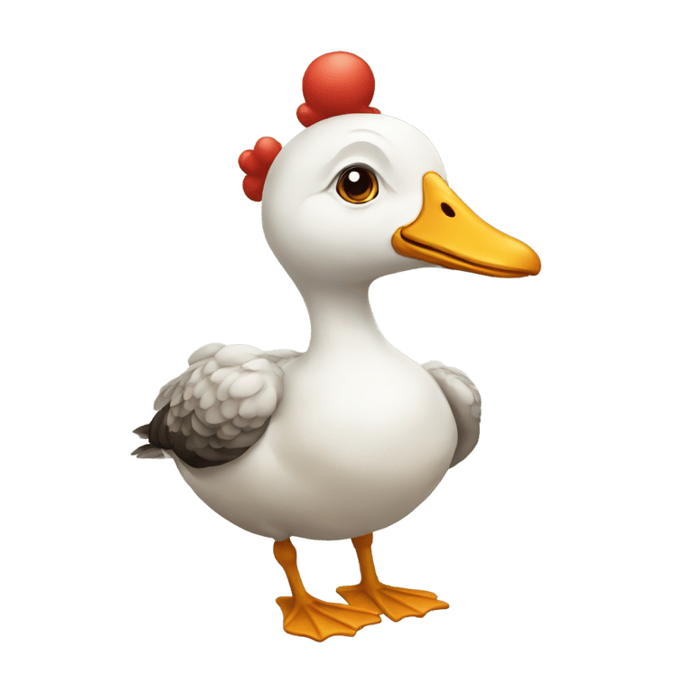 genmoji: clown goose