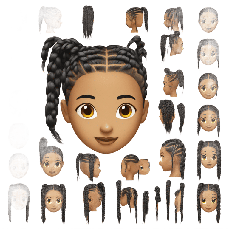 genmoji : Cornrows braids